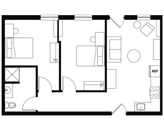 Alexander Court 2x1 2x1 B floor plan