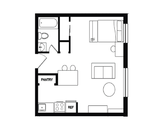 Cedarbrook Studio Studio B floor plan