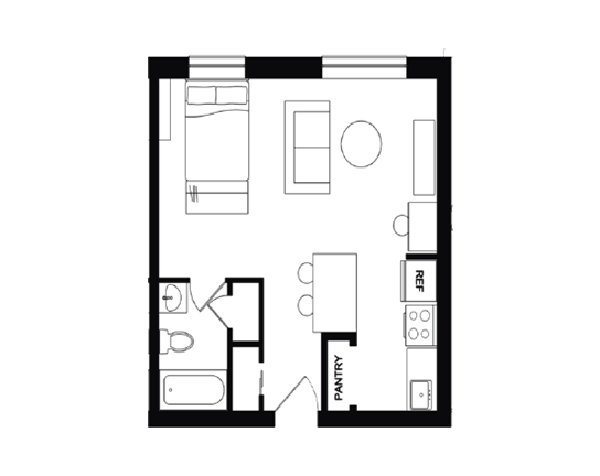 Cedarbrook Studio Studio A floor plan