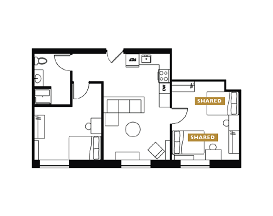 Beaver Hill 2x1 2x1 B floor plan