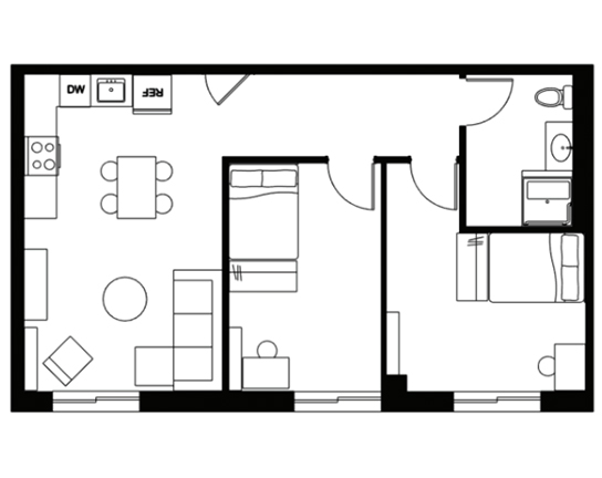 Beaver Hill 2x1 2x1 B floor plan